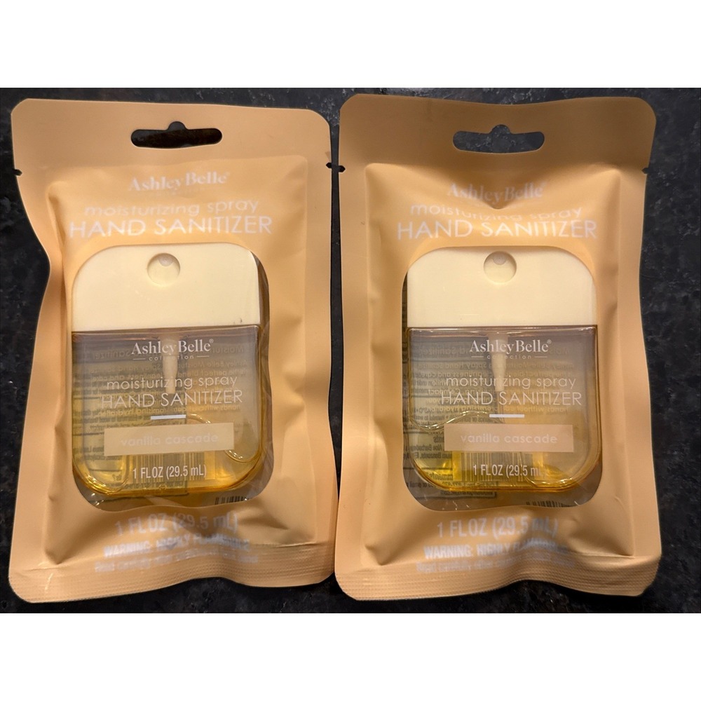 Ashley Belle Hand Sanitizer Spray Tik Tok Vanilla Moisturizing Spray 1 Fl Oz x2